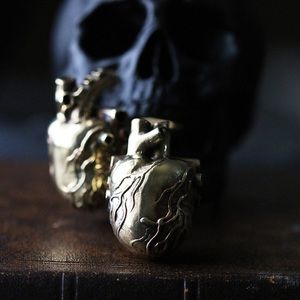 Silver Anatomical Heart Cufflinks
